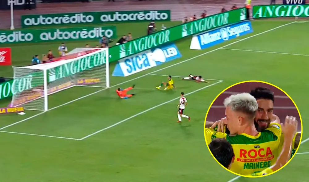 Juan Lucero sorprendió a River Plate y pone en ventaja a Defensa y Justicia en la penúltima fecha de la Superliga Argentina. | Foto: Fox Sports Juan Lucero sorprendió a River Plate y pone en ventaja a Defensa y Justicia en la penúltima fecha de la Superliga Argentina. | Foto: Fox Sports