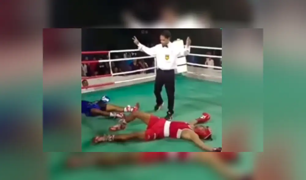 YouTube: Insólito “doble nocaut” desconcierta a juez y se vuelve viral