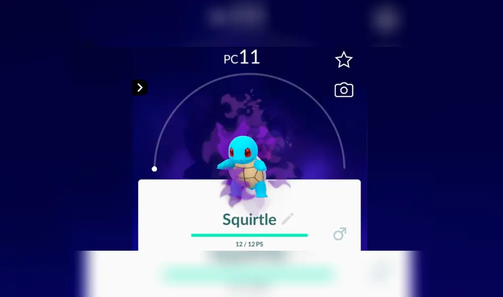 Squirtle oscuro en Pokémon GO. Squirtle oscuro en Pokémon GO.