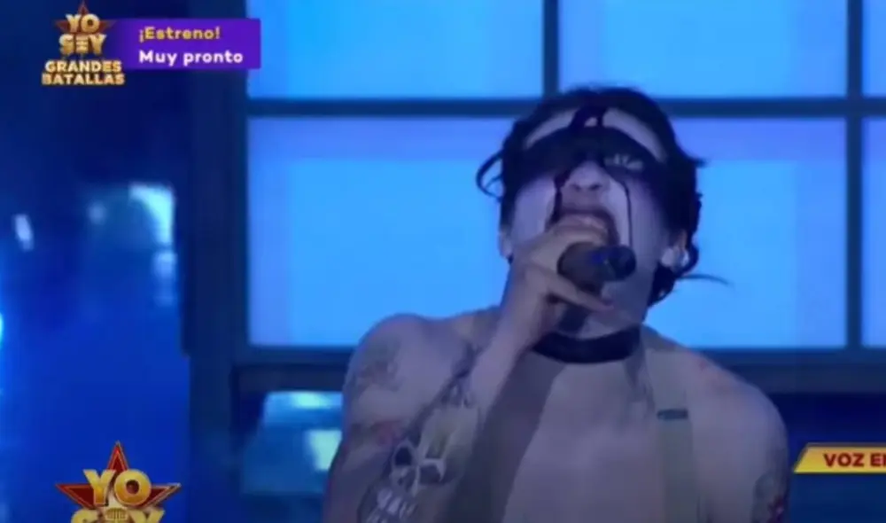 Imitador de Marilyn Manson tuvo una actuación impecable. Foto: captura de YouTube