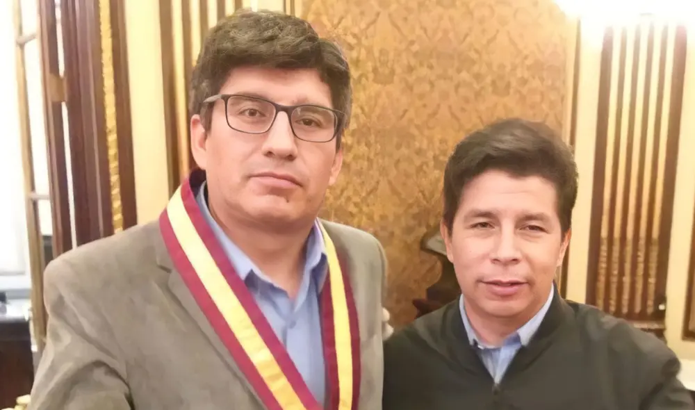 Prefecto regional de Arequipa, Yeremi Torres, y el presidente de la República, Pedro Castillo. Foto: PCM Prefecto regional de Arequipa, Yeremi Torres, y el presidente de la República, Pedro Castillo. Foto: PCM