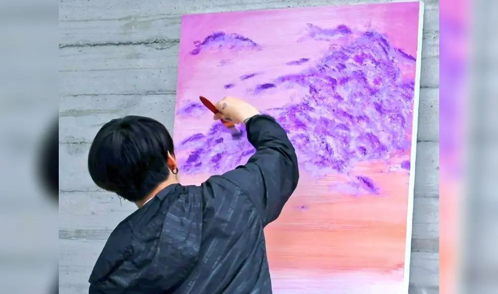 Idol de BTS pintando un cuadro en In the soop. Foto:  Big Hit