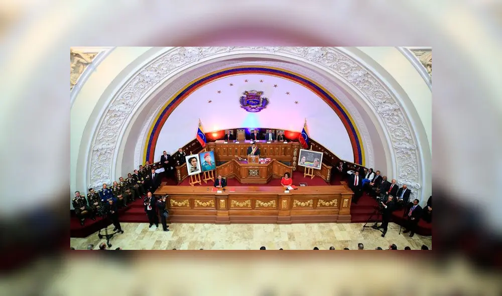 Nicolás Maduro da mensaje a la nación frente a la Asamblea Constituyente. Foto: difusión