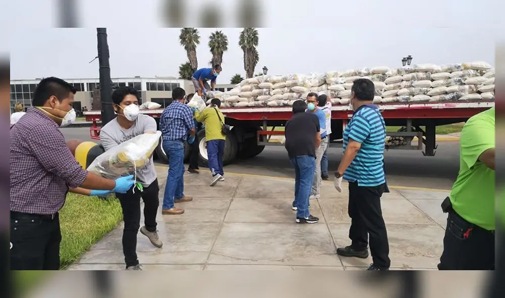 Insumos para las canastas del Callao. Insumos para las canastas del Callao.
