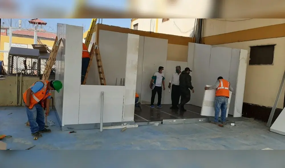 Instalan módulos para aislar pacientes COVID-19 en penal de Chiclayo. Instalan módulos para aislar pacientes COVID-19 en penal de Chiclayo.