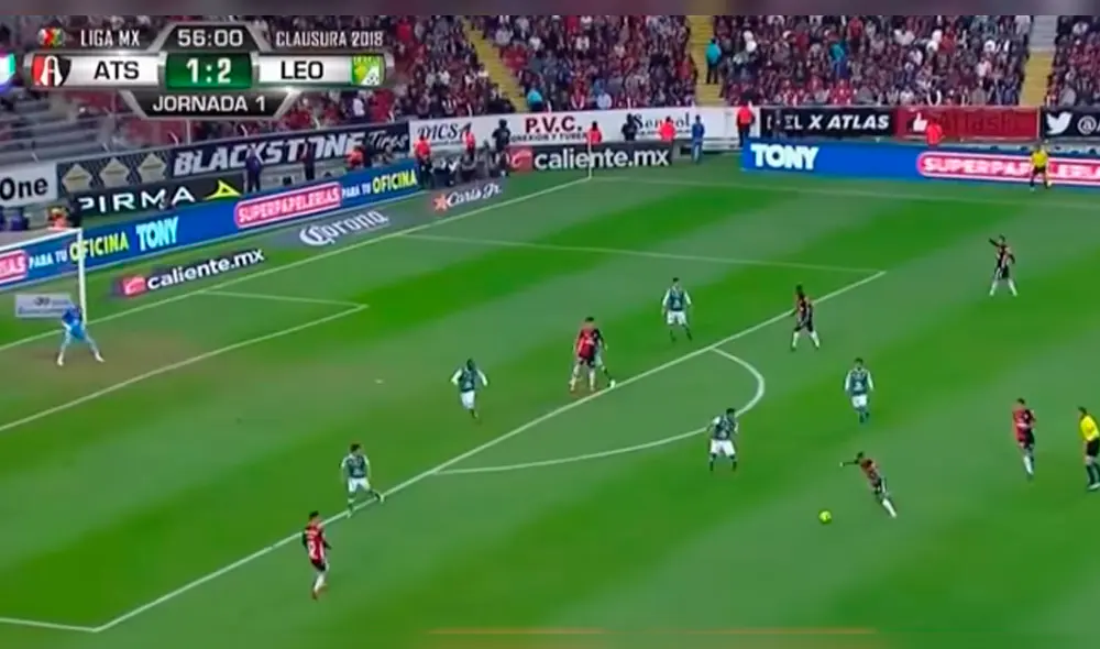 Liga MX: Alexi Gómez debutó en Atlas y casi marca un golazo