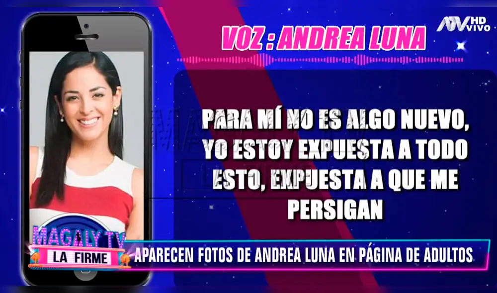 Andrea Luna denuncia filtración de fotografías en sitio web para adultos [VIDEO]