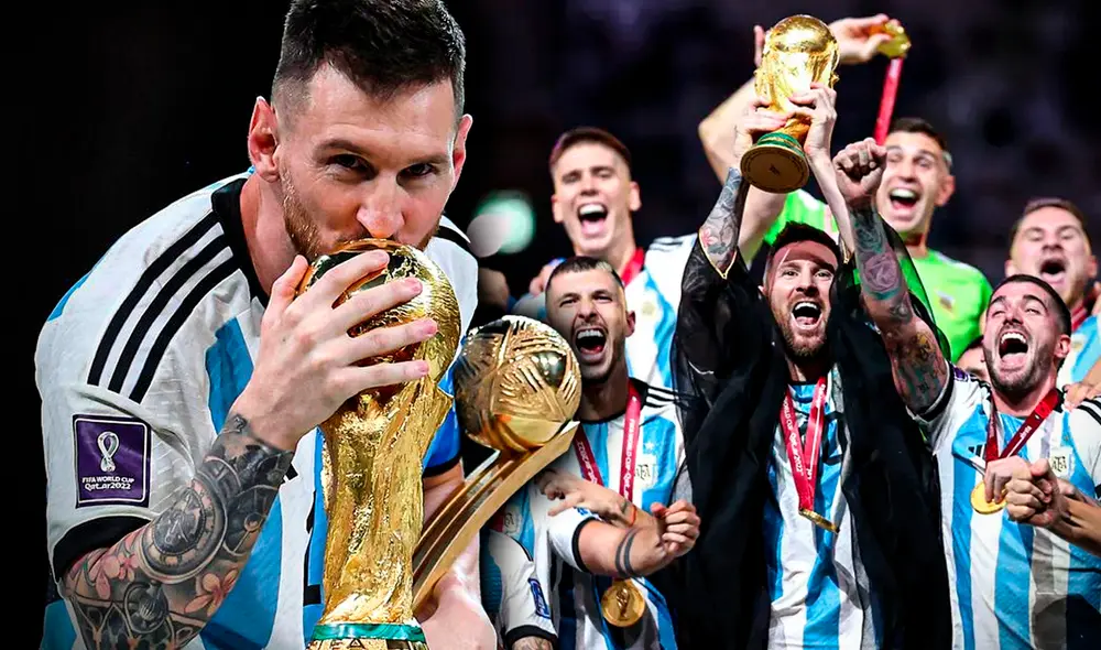 Messi obtiene su primera Copa del Mundo en una final inolvidable contra Francia.Foto: Alberto Fernández/ Twitter /TyC Sports.