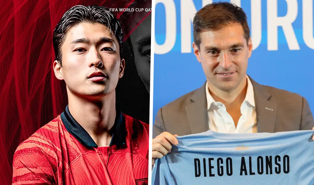 Cho Gue Sung y Diego Alonso vienen sumando miles de fans tras el partido de Corea y Uruguay en Qatar 2022. Foto: composición LR/FIFA