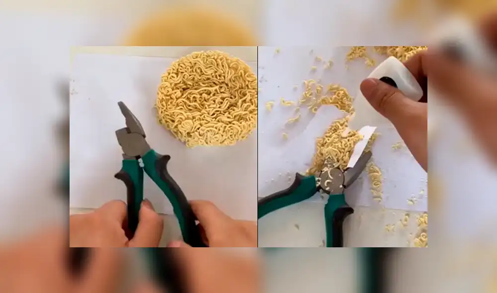 Facebook viral: asiático repara alicate con fideos de sopa instantánea y sorprende a miles