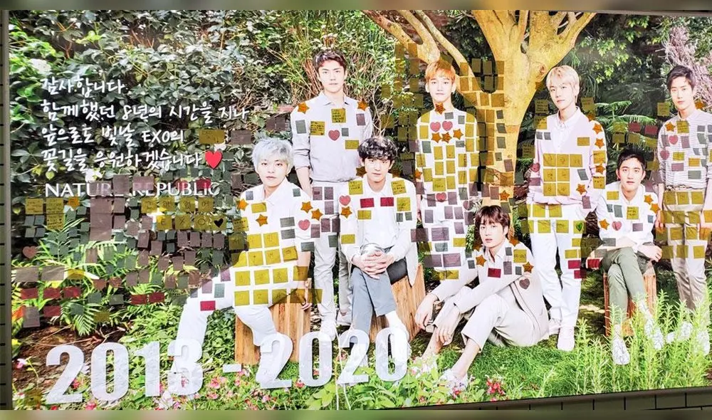 Después. Anuncio intervenido por fans. La mayoría de mensajes están en inglés.