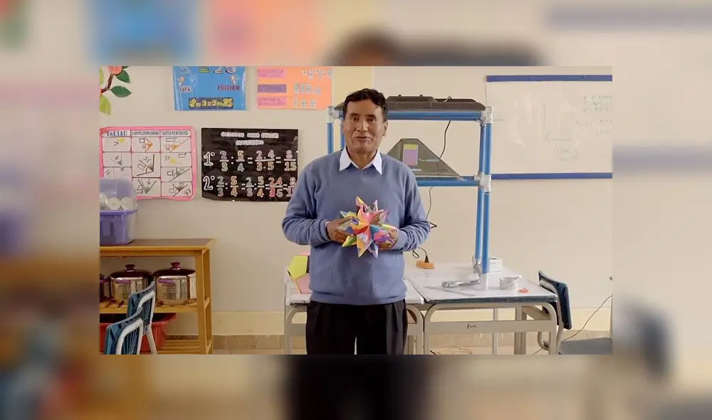 Gerson Ames es el creador del novedoso método ‘Ruwaspa Yachani’, gracias al cual sus alumnos realizan cálculos matemáticos empleando las nuevas tecnologías de la información. (Foto: Captura de video)