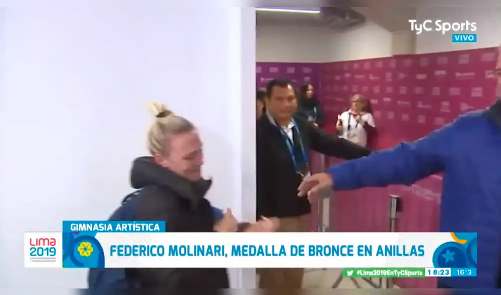 Juegos Panamericanos 2019: el gimnasta argentino Federico Molinari le propuso matrimonio a su novia. Foto: captura de video. Juegos Panamericanos 2019: el gimnasta argentino Federico Molinari le propuso matrimonio a su novia. Foto: captura de video.
