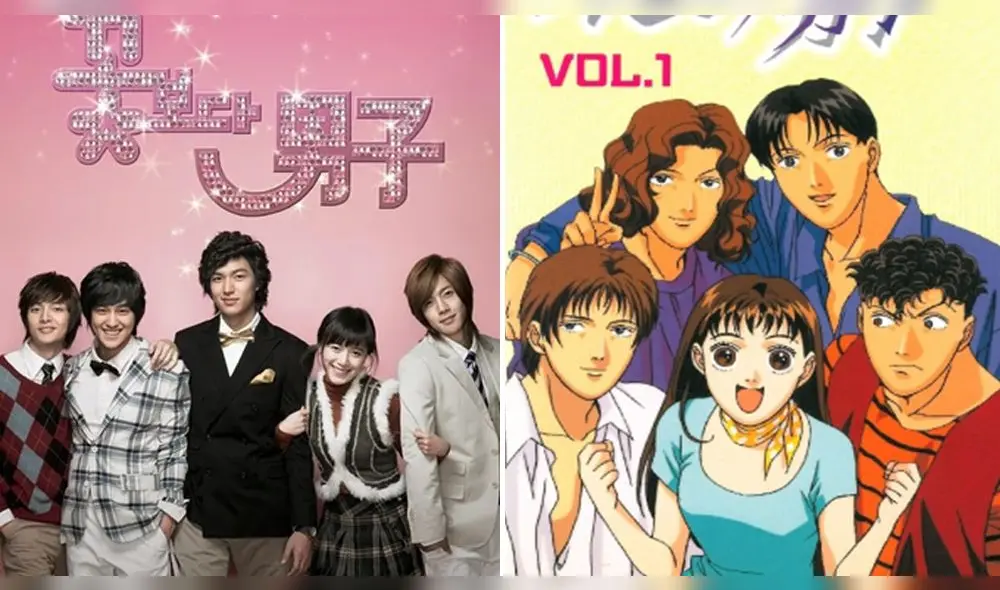 Hana Yori Dango inspiró la creación de las sagas de "Boys over flowers" - Crédito: KBS 2TV // Toei Animation