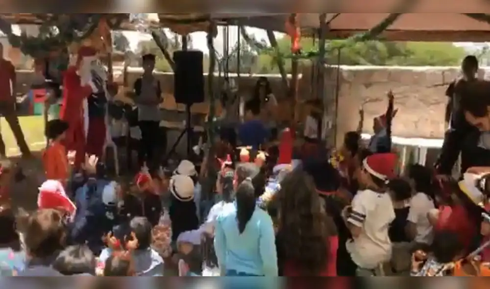 Niños venezolanos festejan Navidad en la ciudad de Arequipa [VIDEO]