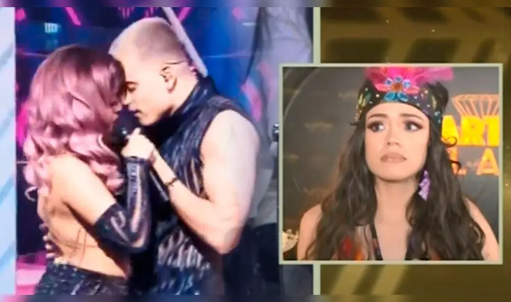 La cantante no perdió la posibilidad de besarse con su compañero de baile en caso 'fluya' la performance