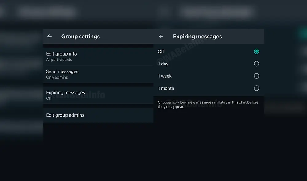 Mejoras en la función de mensajes que se autodestruyen.