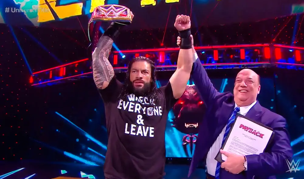 Roman Reigns venció a Bray Wyatt y a Braun Strowman en WWE Payback 2020. Foto: WWE