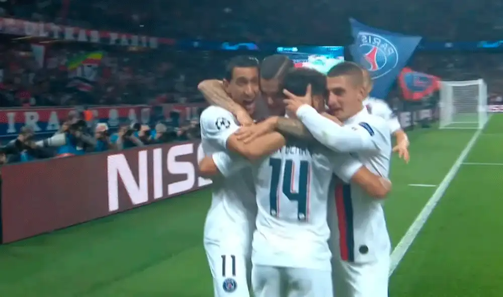 Ángel Di María marcó el primer gol del PSG en el partido contra el Real Madrid por el Grupo A de la Champions League. | Foto: ESPN Ángel Di María marcó el primer gol del PSG en el partido contra el Real Madrid por el Grupo A de la Champions League. | Foto: ESPN