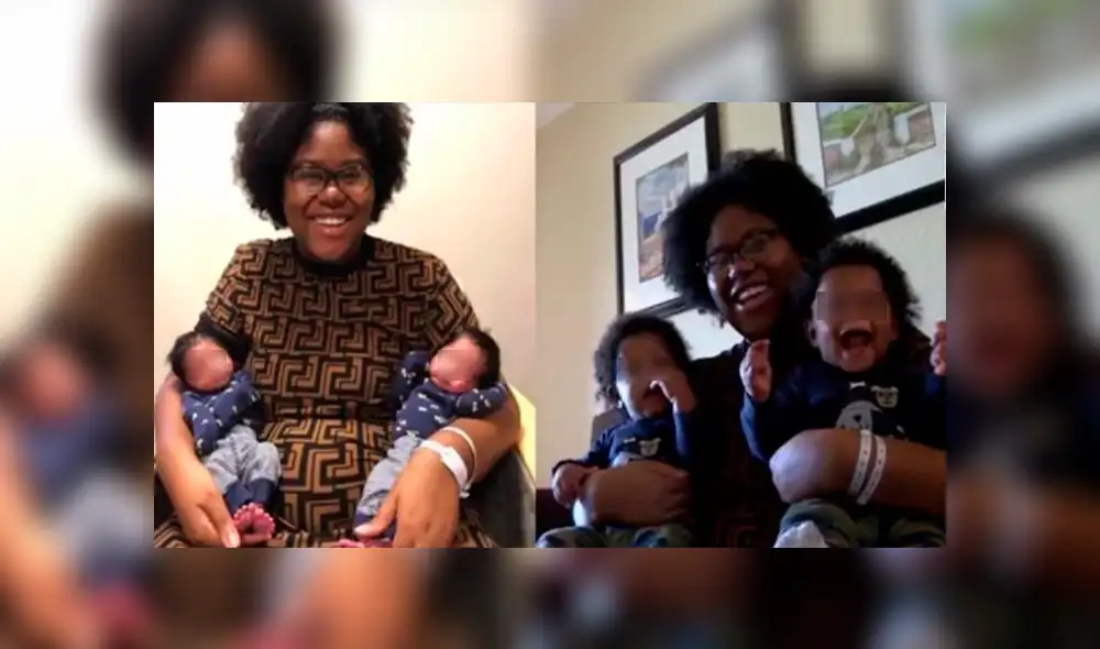 La madre contó que sintió que ganó la lotería cuando supo que volvería a tener gemelos. (Captura: Clarín)