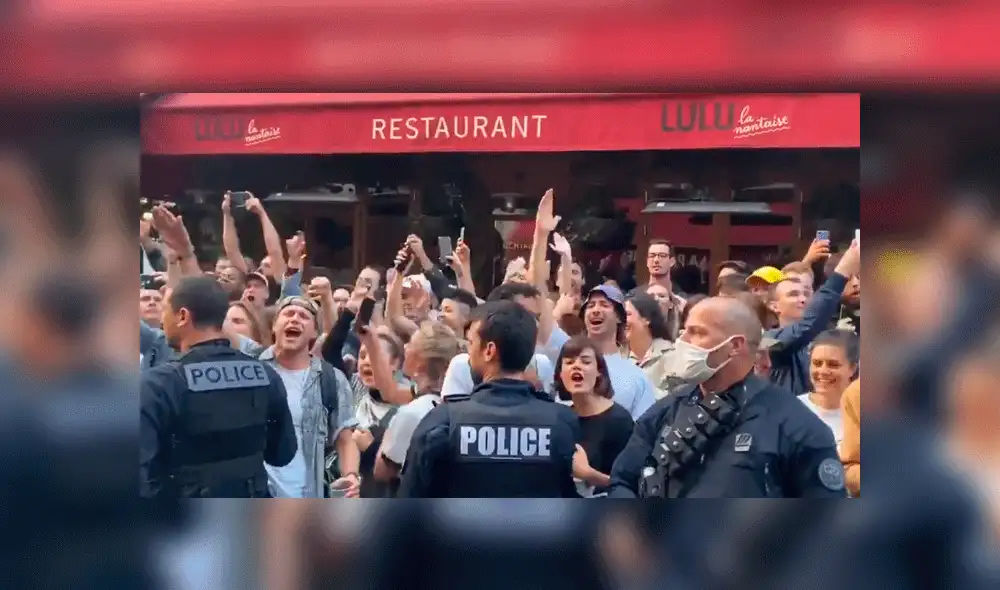 La policía intervino en las concentraciones. Foto: captura Conflits. La policía intervino en las concentraciones. Foto: captura Conflits.