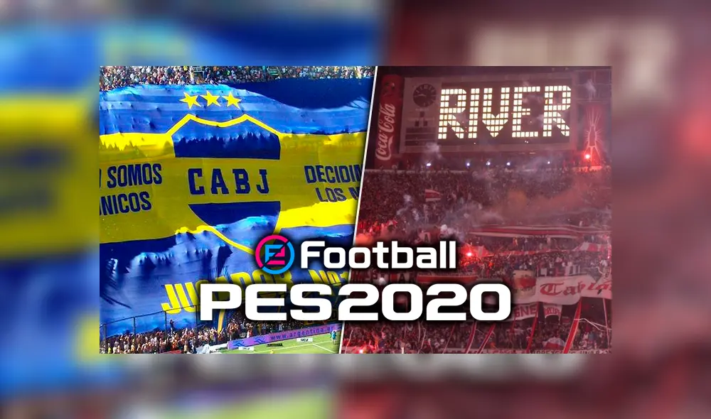 El superclásico argentino exclusivo de PES 2020. Boca Juniors y River Plate aparecerán solo en el videojuego de Konami.