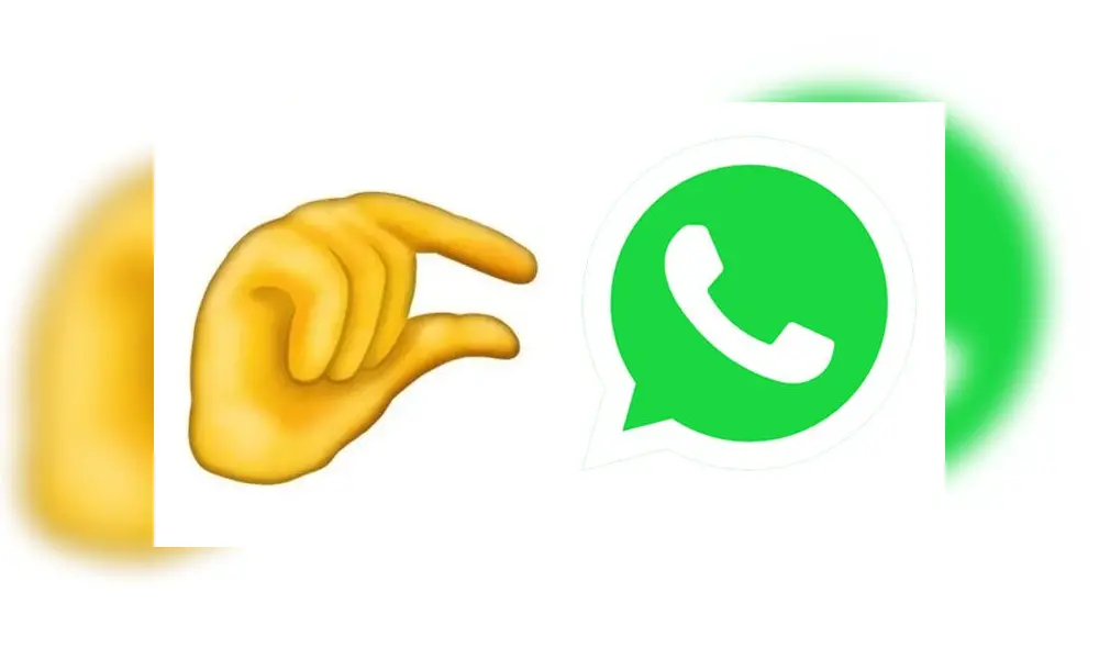 El emoji de WhatsApp de la mano pellizcando a alguien.