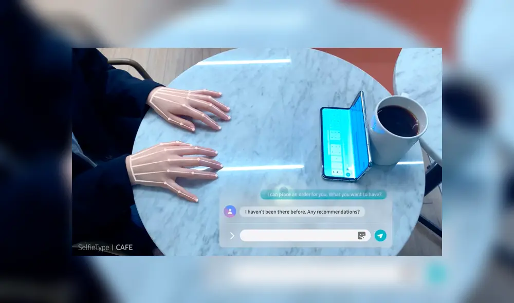 SelfieType, el teclado virtual "invisible" creado por Samsung.