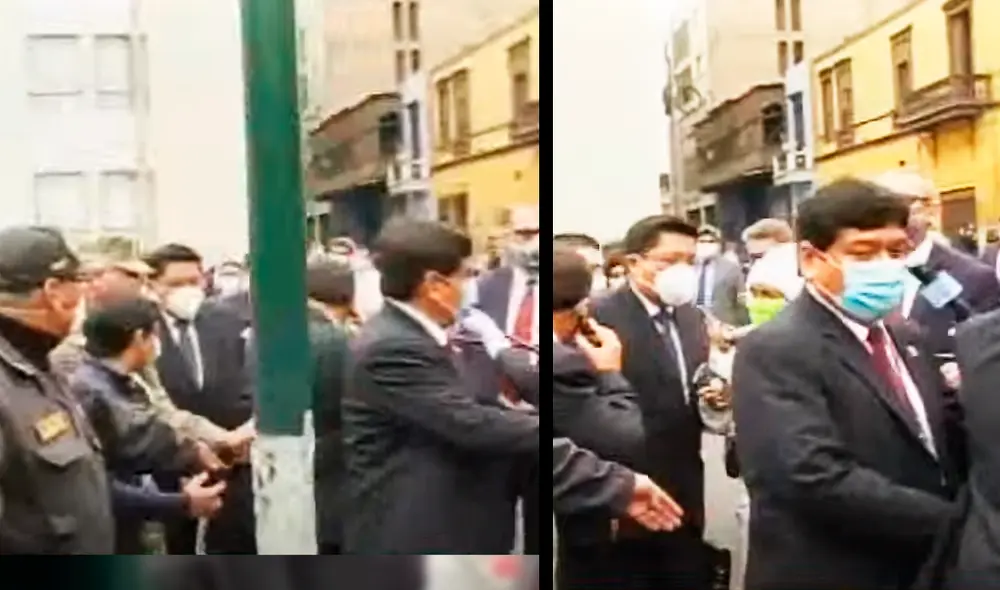 Entrada de ministros al Parlamento. Captura: Canal del Congreso. Entrada de ministros al Parlamento. Captura: Canal del Congreso.