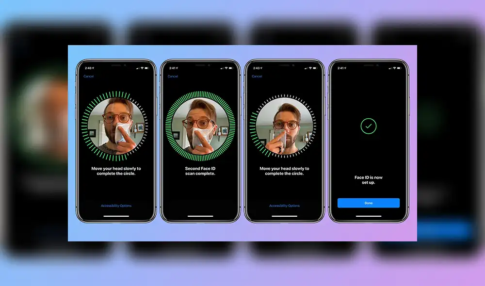 También se puede entrenar a Face ID para que reconozca el rostro cuando se tiene una mascarilla.