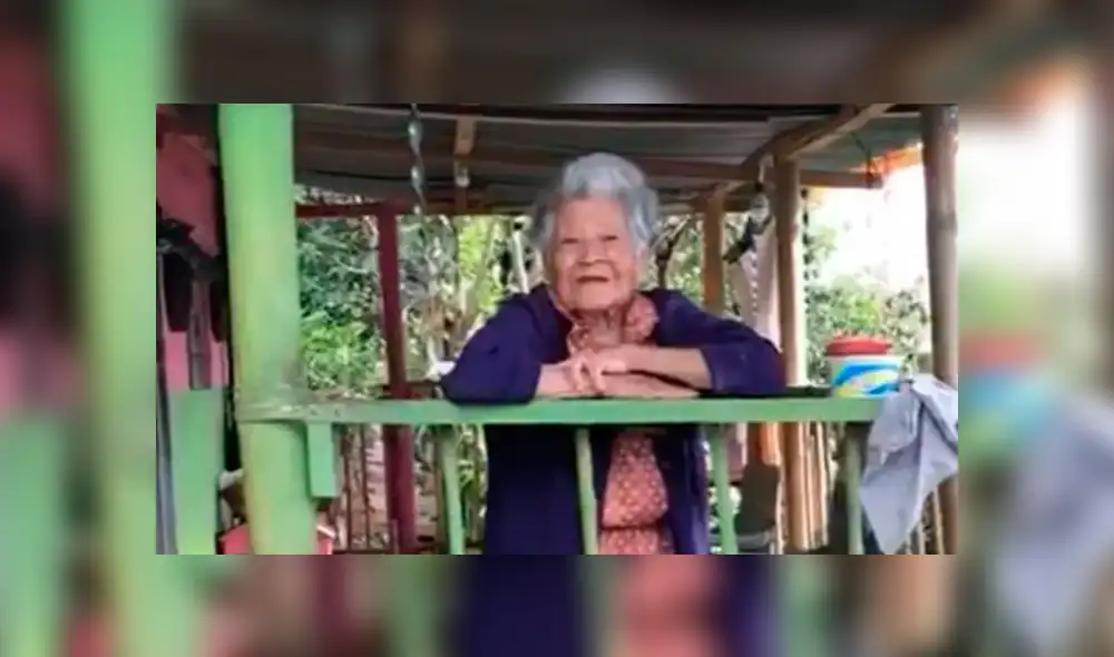 Bertha no quiso recibir la canasta alimentaria porque prefería que ayuden a las sus vecinos más necesitados. (Foto: Captura) Bertha no quiso recibir la canasta alimentaria porque prefería que ayuden a las sus vecinos más necesitados. (Foto: Captura)