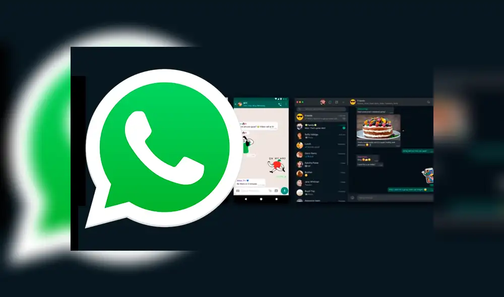 Es oficial. WhatsApp Web tendrá su propio 'modo oscuro' y podrá enviar los nuevos stickers animados que llegaron oficialmente. Imagen: WhatsApp/composición.