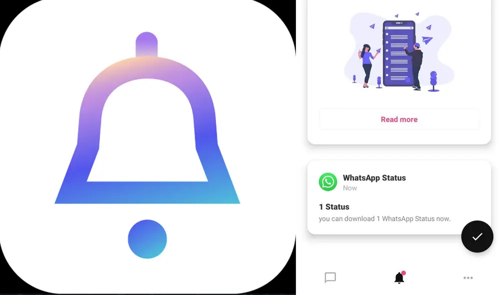 Notisave es una app de gran ayuda para saber lo que decían los mensajes eliminados de WhatsApp. Foto: composición LR