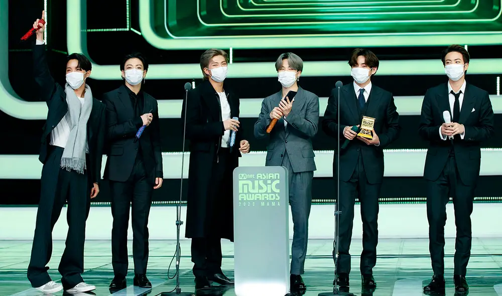 BTS fue la estrella más premiada de los 2020 MAMA. Foto: Mnet