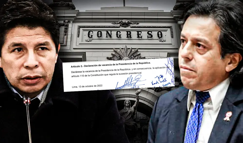 Edward Málaga espera que se alcancen los 87 votos para vacar al presidente Pedro Castillo. Foto: composición de Diego Alva/La República