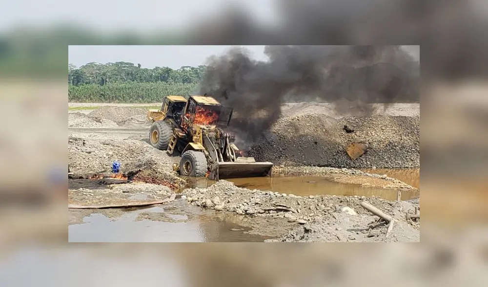 Marina destruye material empleado para la minería ilegal incautado en río Inambari [VIDEO]