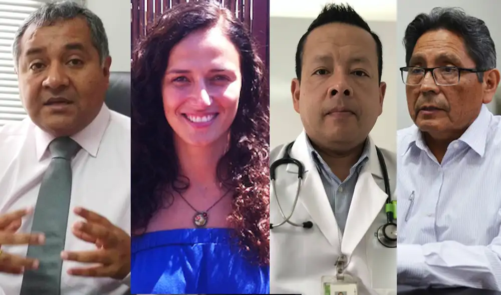 De izquierda a derecha: Leonid Lecca, Larissa Otero, Leslie Soto y Jorge Alarcón. Composición: La República.