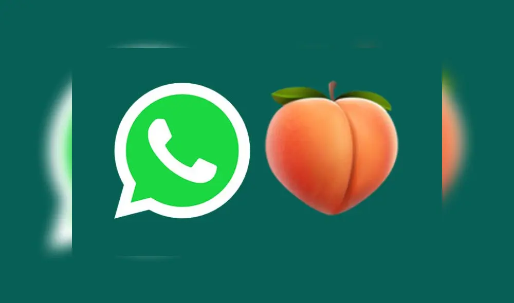 El emoji del melocotón de WhatsApp.