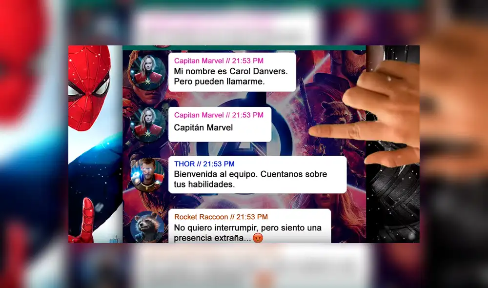 WhatsApp: esta fue la conversación de la Capitana Marvel con Los Vengadores previo a Avengers 4 [FOTOS]