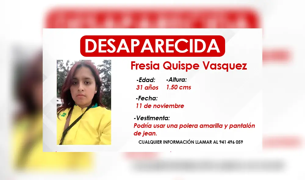 Independencia: hermano de Fresia Quispe pide ayuda para encontrarla. Foto: La República