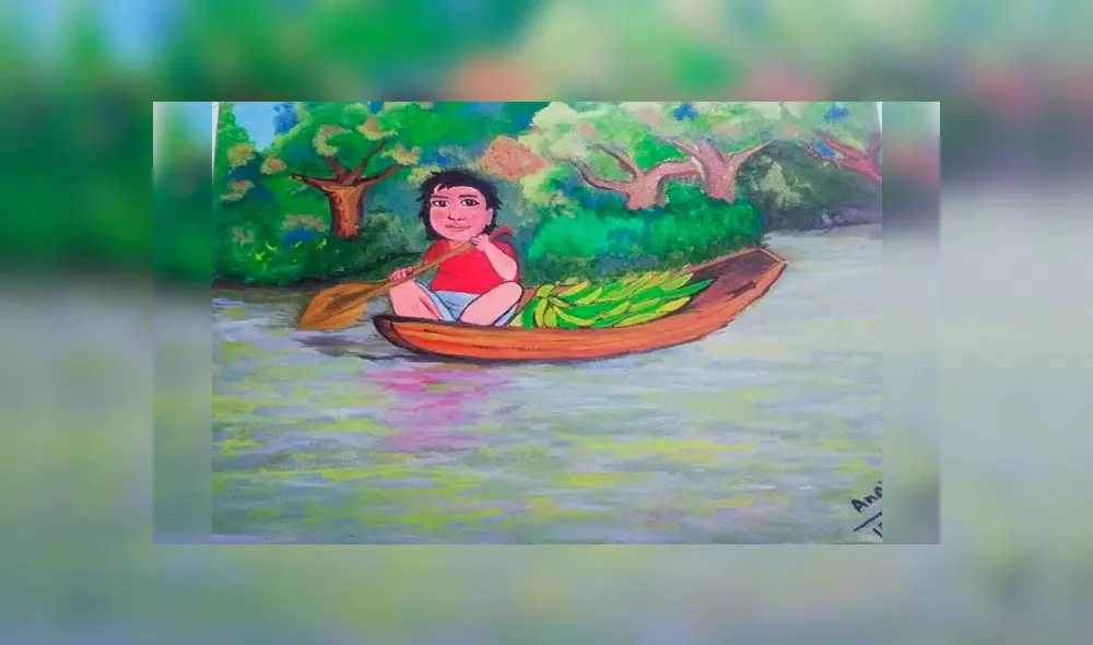 Angie, la talentosa niña que utiliza sus pies para pintar obras de arte 