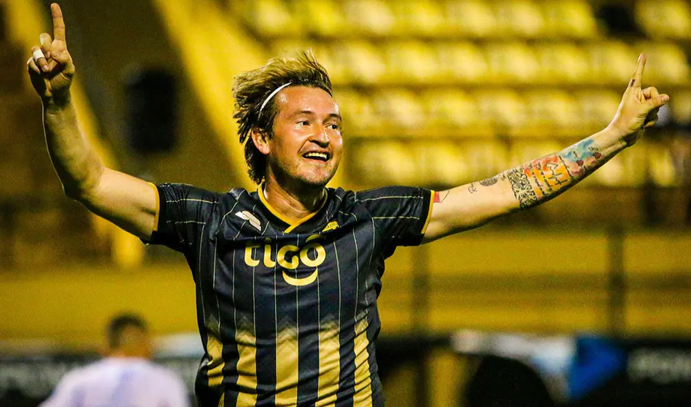 Fernando Fernández anotó el 1-0 con el que Guaraní se impuso a Nacional. Foto: @ClubGuarani