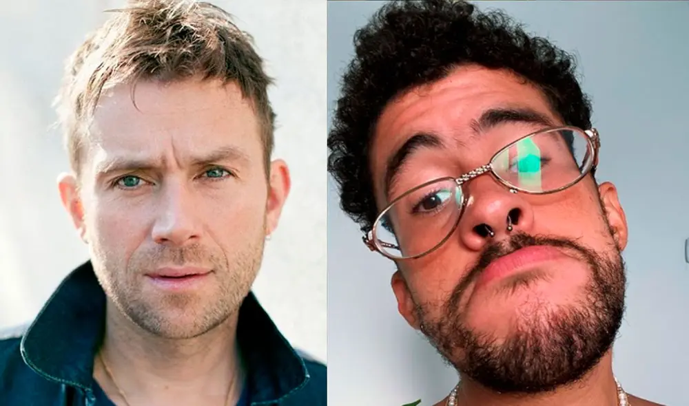 Damon Albarn elogió al género urbano y confesó sus deseos de trabajar al lado de Bad Bunny. Foto: Instagram @damonalbarn / @badbu...