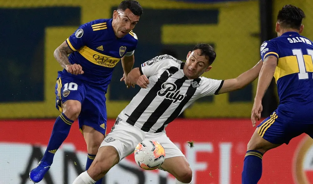 Boca Juniors y Libertad juegan en el estadio La Bombonera por la fecha 5 de la Copa Libertadores. Foto: AFP