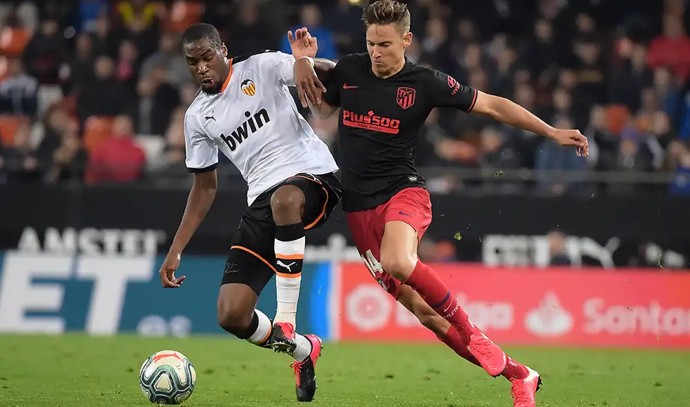 Atlético de Madrid igualó de visita con Valencia en la fecha 24 de la Liga Santander. Foto: AFP