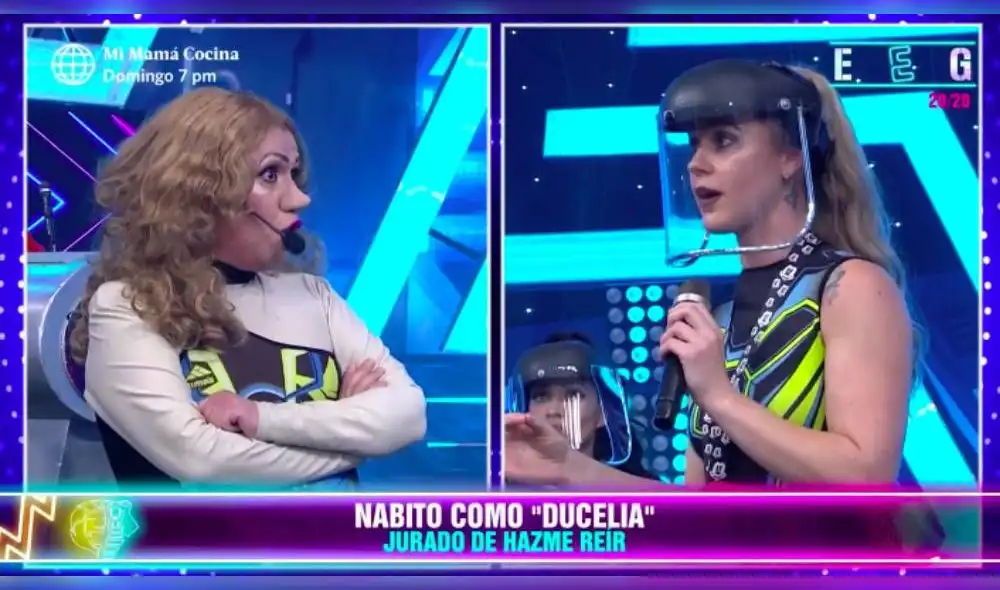 El programa presentó un segmento de chistes para el que invitaron a un artista cómico caracterizado como Ducelia Echevarría. (Foto: Captura)