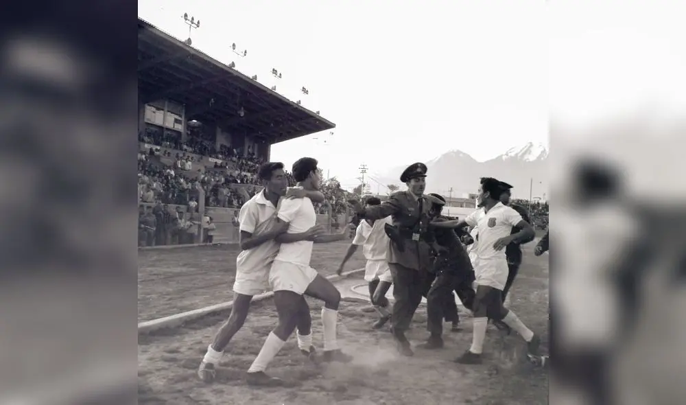 Bronca en el estadio Melgar con intervención de la policía Bronca en el estadio Melgar con intervención de la policía