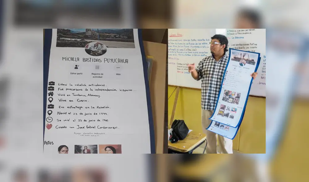 Ica: Profesor enseña historia con perfiles de Facebook de héroes peruanos