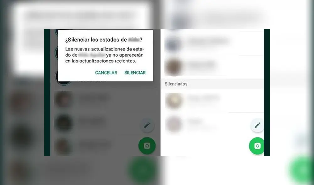 Silenciar estados de WhatsApp.