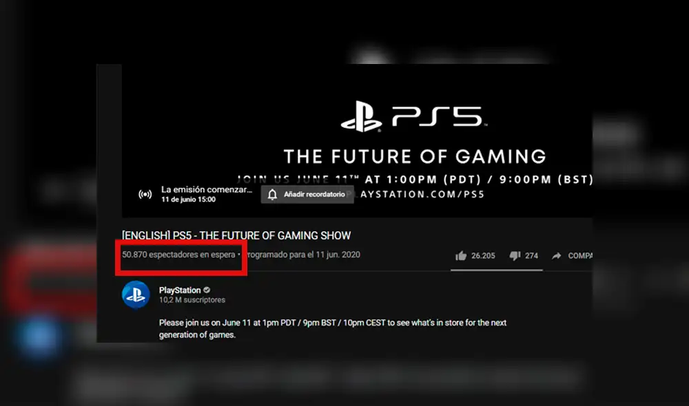 La presentación iniciará a las 3.00 p.m. (hora peruana).